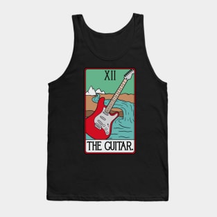 Guitar Tarot Card Funny - Rock and Roll Vintage Jazz Guitarist Tank Top